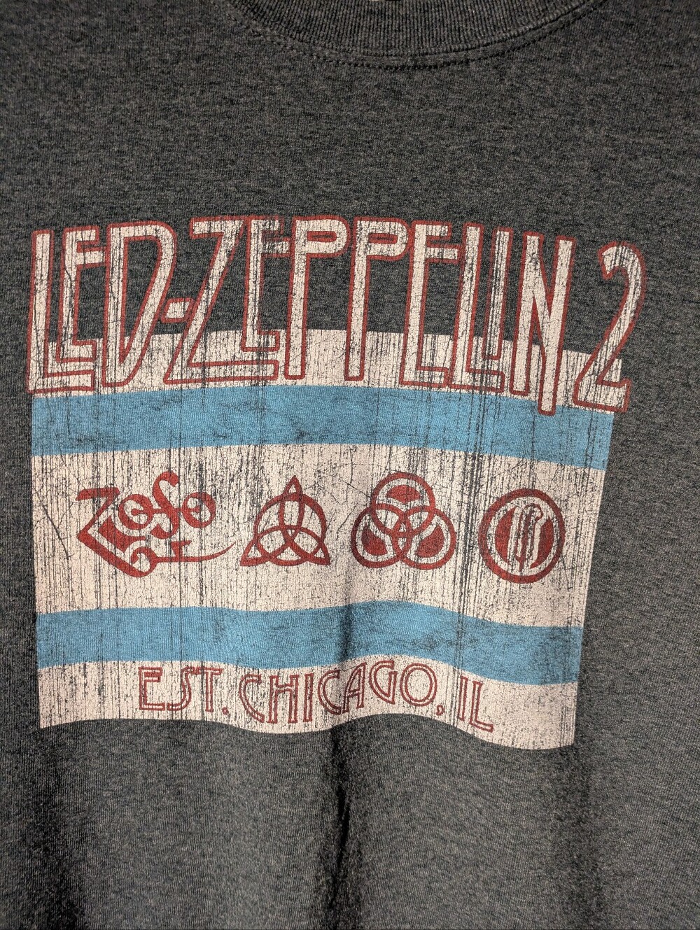 Led Zeppelin 2 II Tour Concert T-shirt Men's 2XL XXL IV Zoso